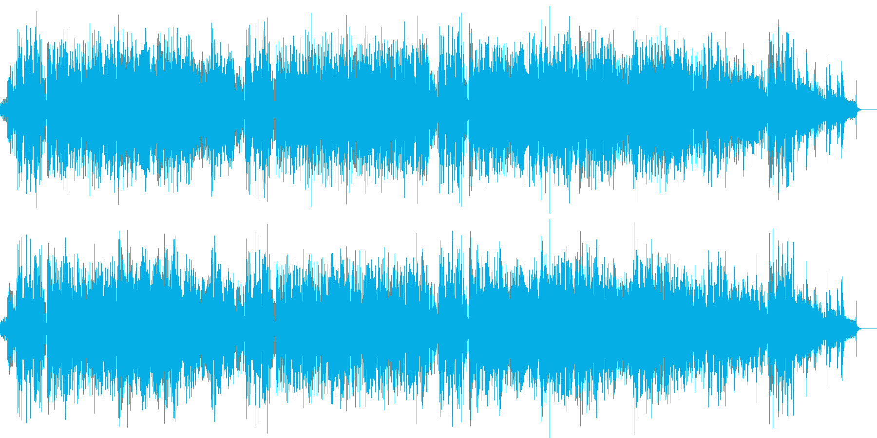 打ち込みによるイージーリスニング風の曲…の再生済みの波形