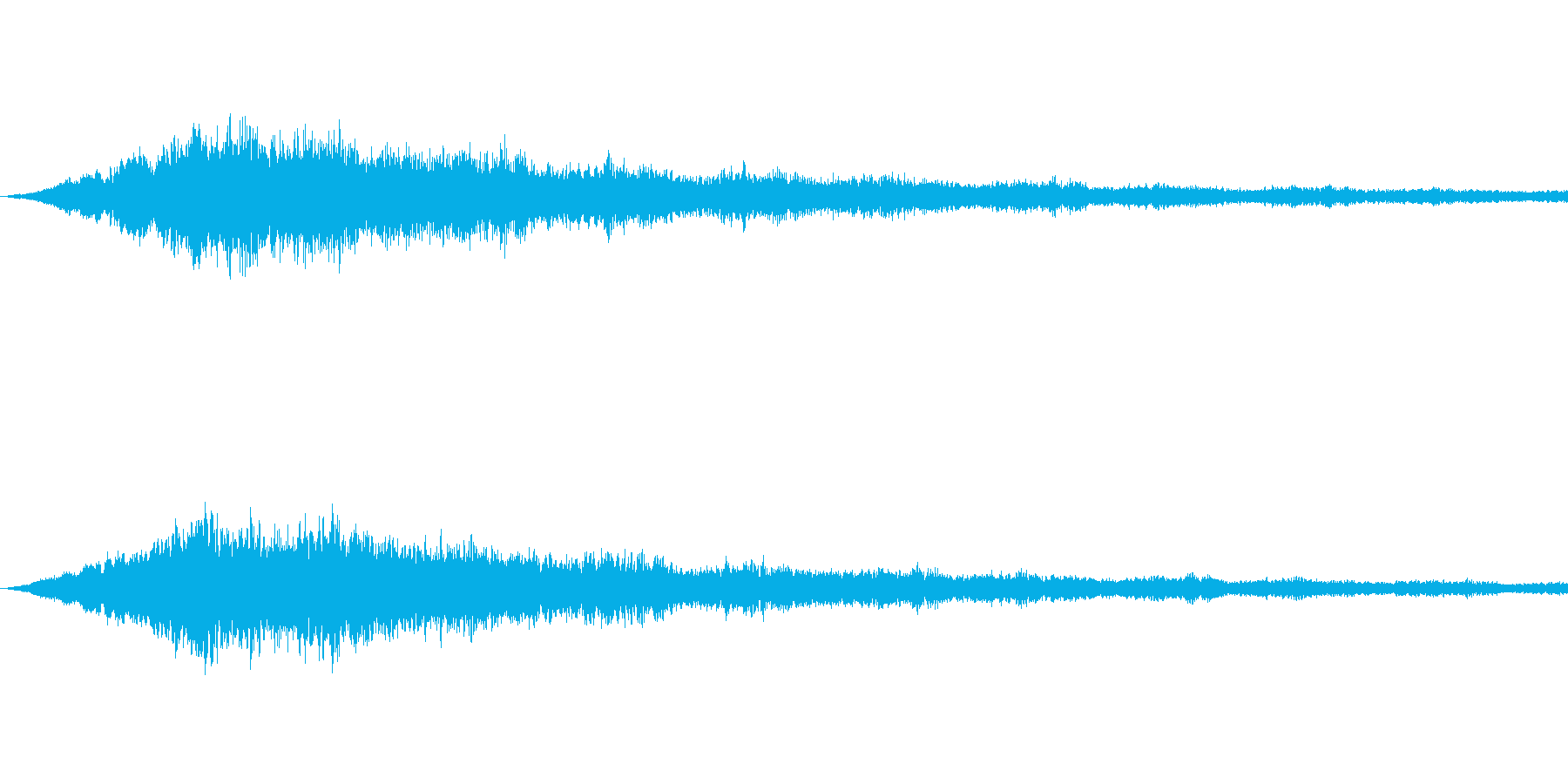 SFっぽい音その4です。「カララララー…の再生済みの波形