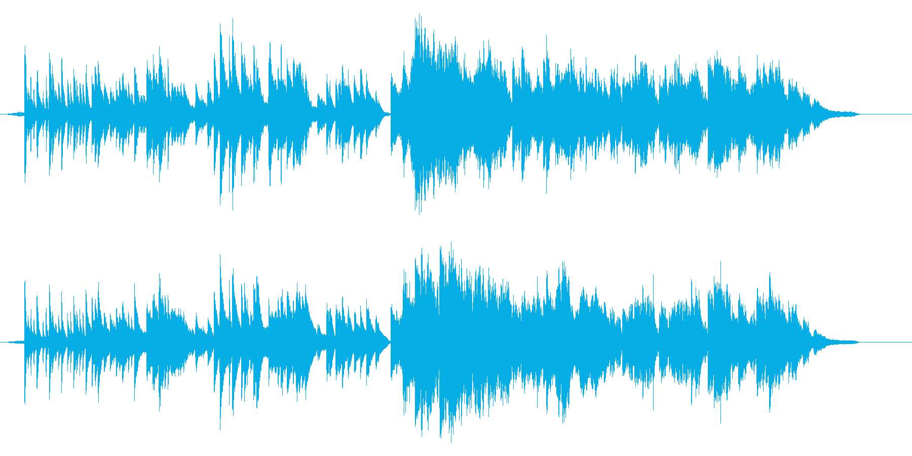 綺麗でゆっくり目の和風の曲の再生済みの波形