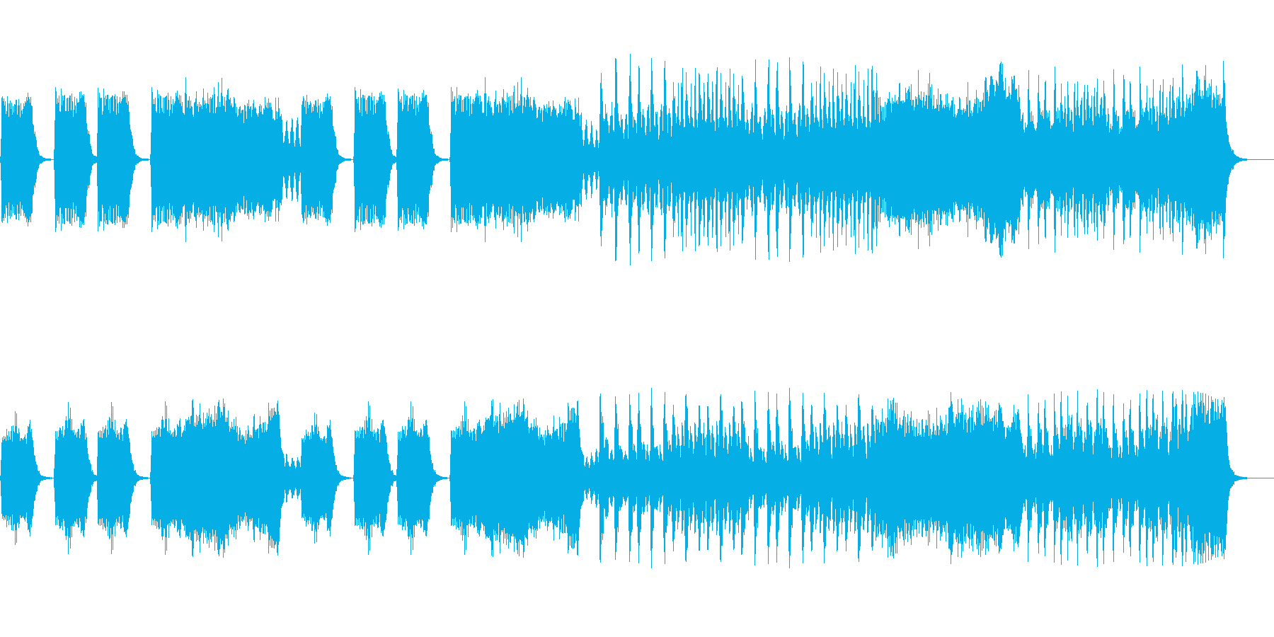 緊迫感のある弦楽曲です。の再生済みの波形