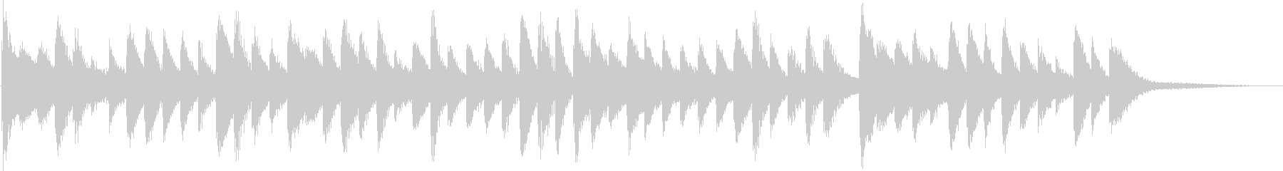 Refreshing and refreshing healing jingle's unreproduced waveform
