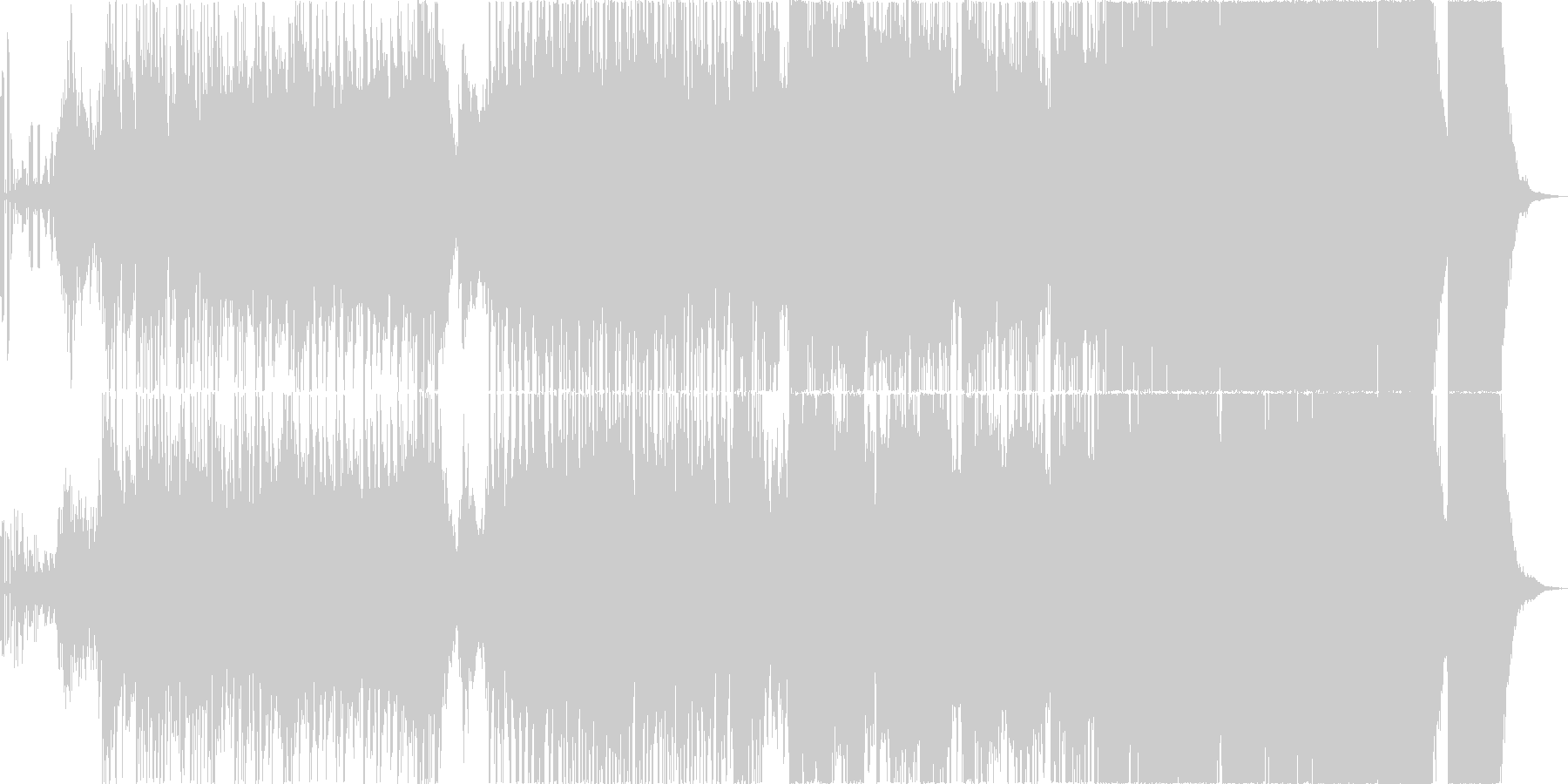 電子音楽とオーケストラの組曲の未再生の波形