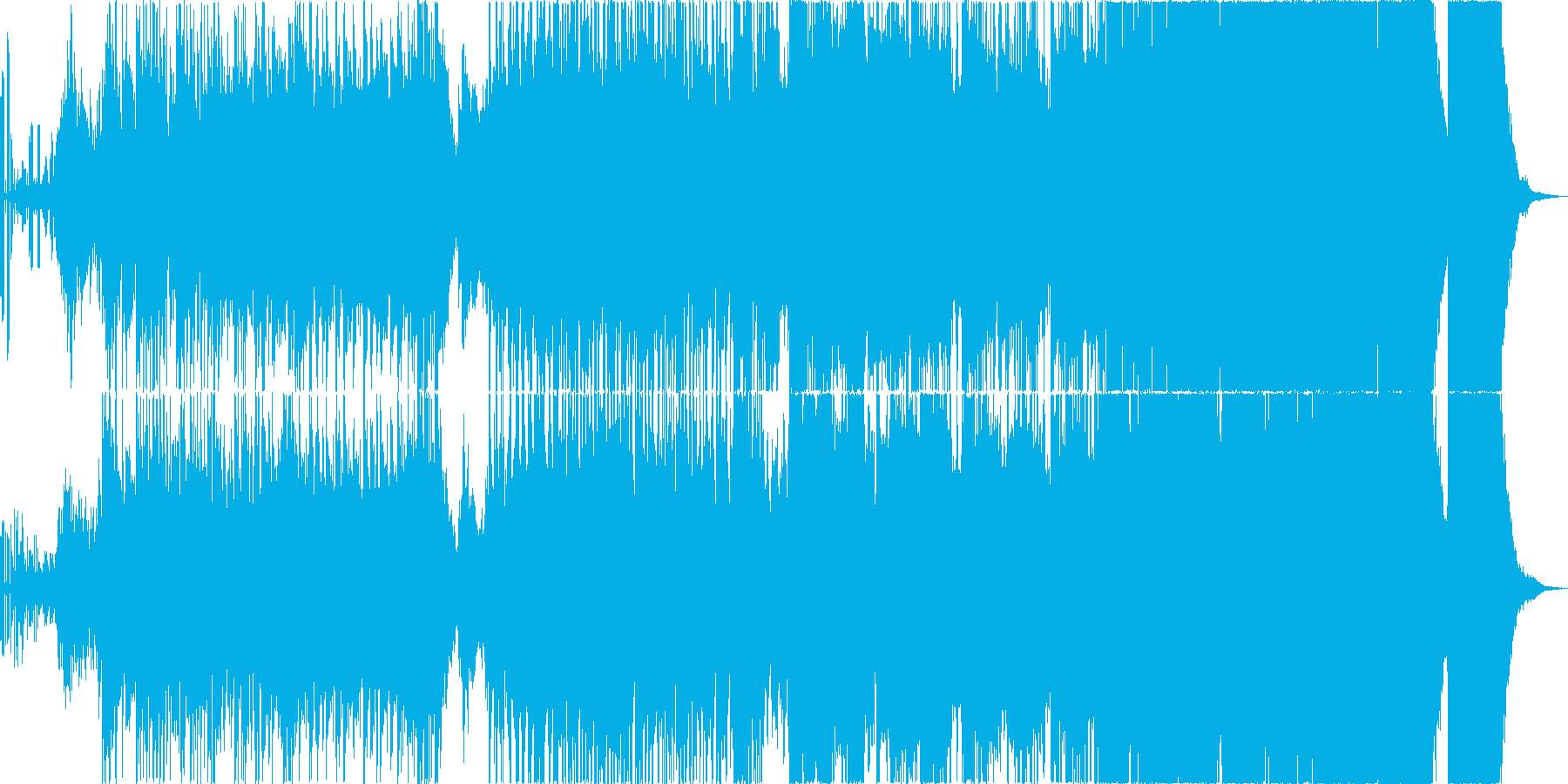 電子音楽とオーケストラの組曲の再生済みの波形