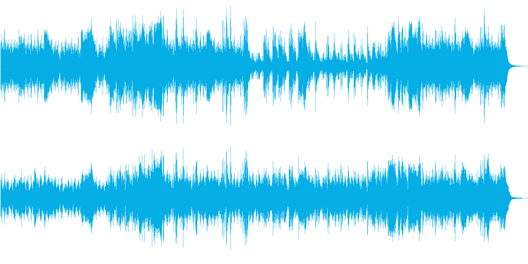 ハープ曲、ファンタジーの世界の再生済みの波形