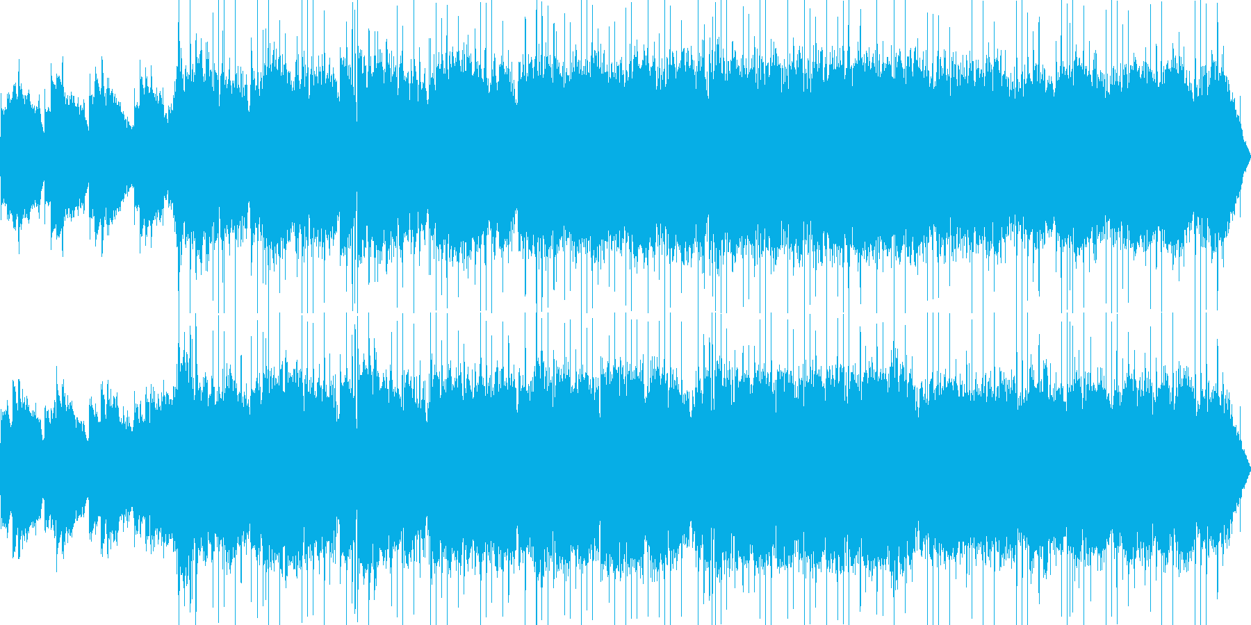 エレクトロでファンタジーな雰囲気の楽曲…の再生済みの波形
