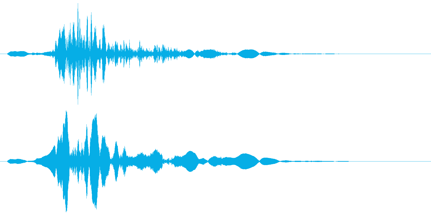 ザッ!というエアーな効果音の再生済みの波形