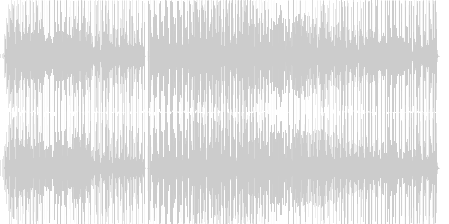 落ち着いた雰囲気の三味線がメインの和風曲の未再生の波形