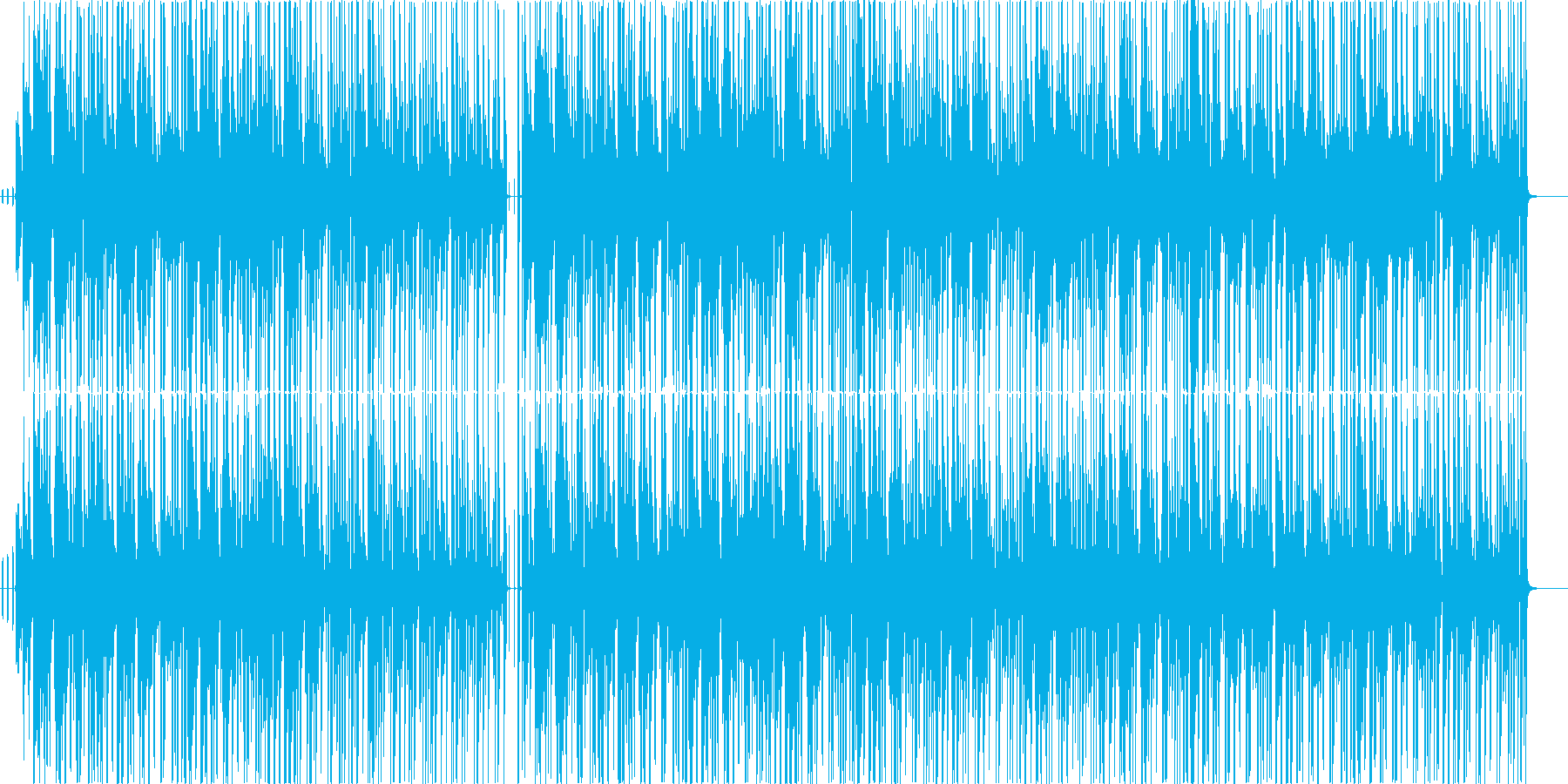 落ち着いた雰囲気の三味線がメインの和風曲の再生済みの波形