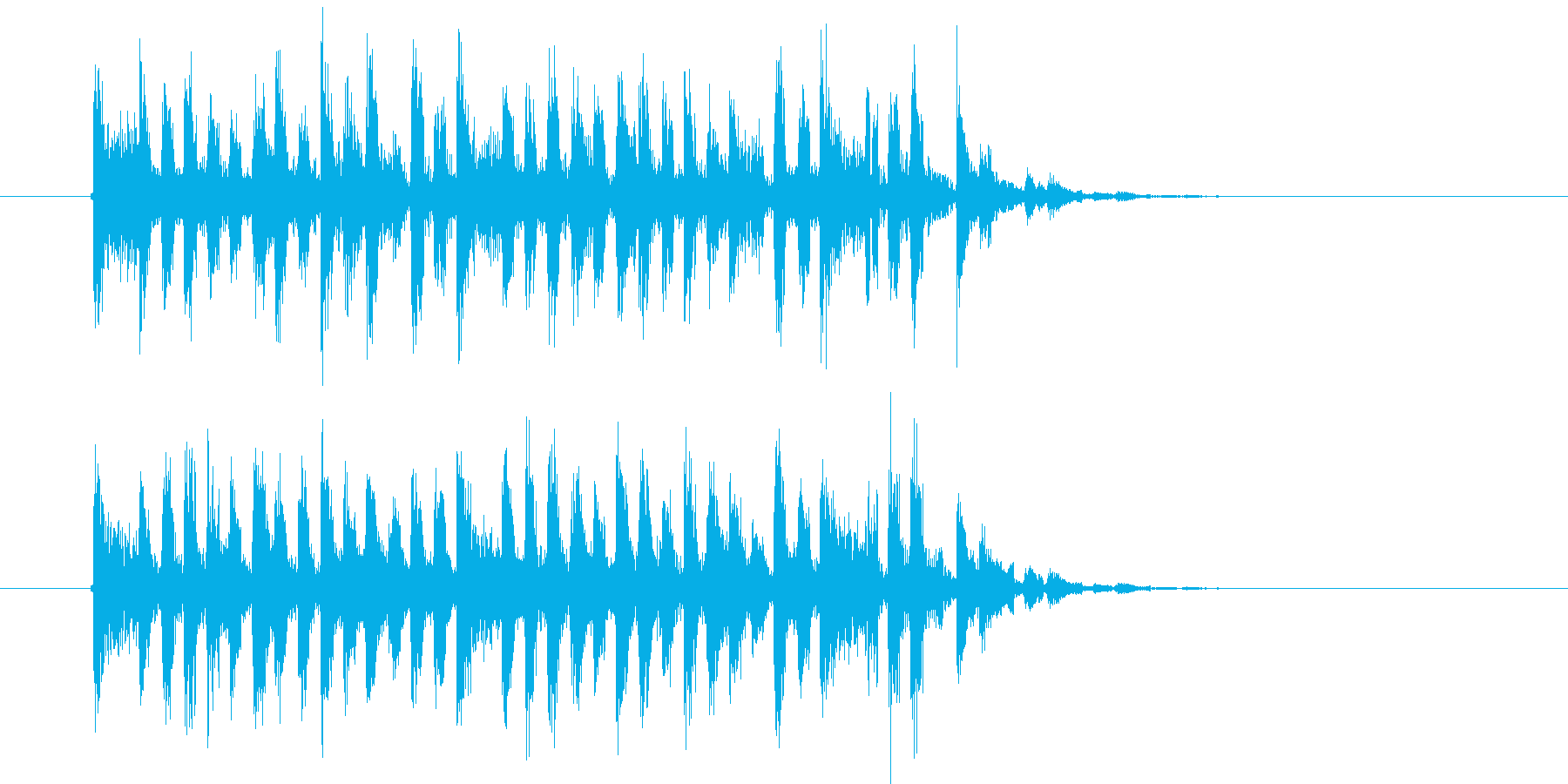 テクノっぽく感じられる音楽の再生済みの波形