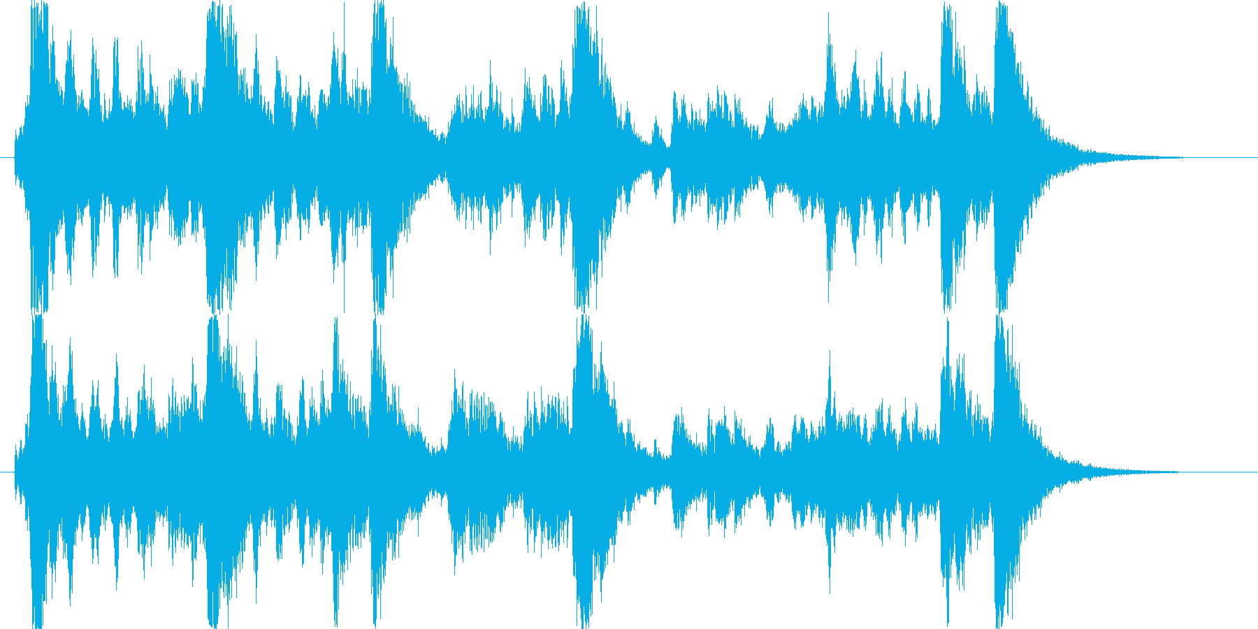 交響曲風なインパクトのある勇ましい曲の再生済みの波形