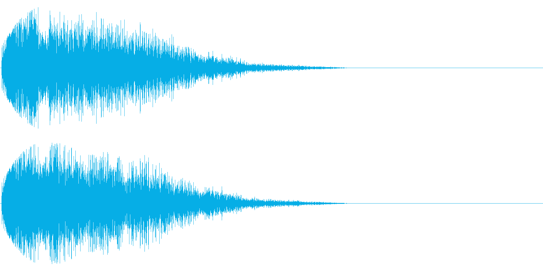 きらーん 流れるようにきれいな音の再生済みの波形