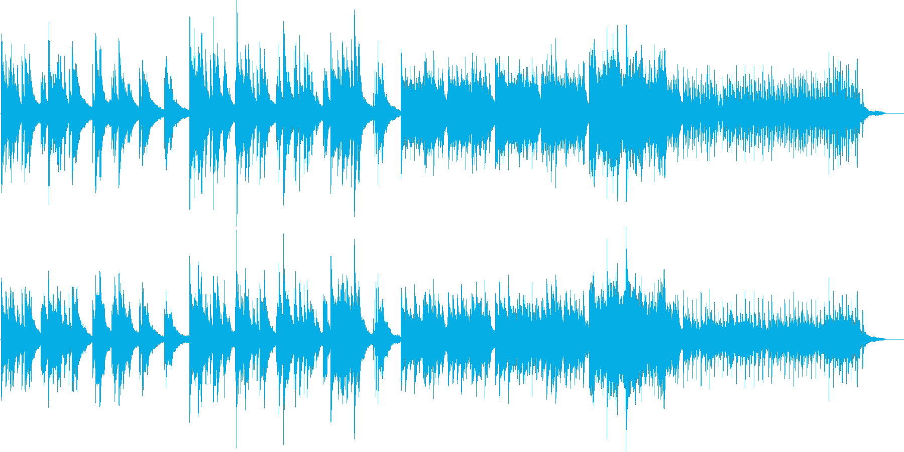 ピアノの優しい曲05の再生済みの波形