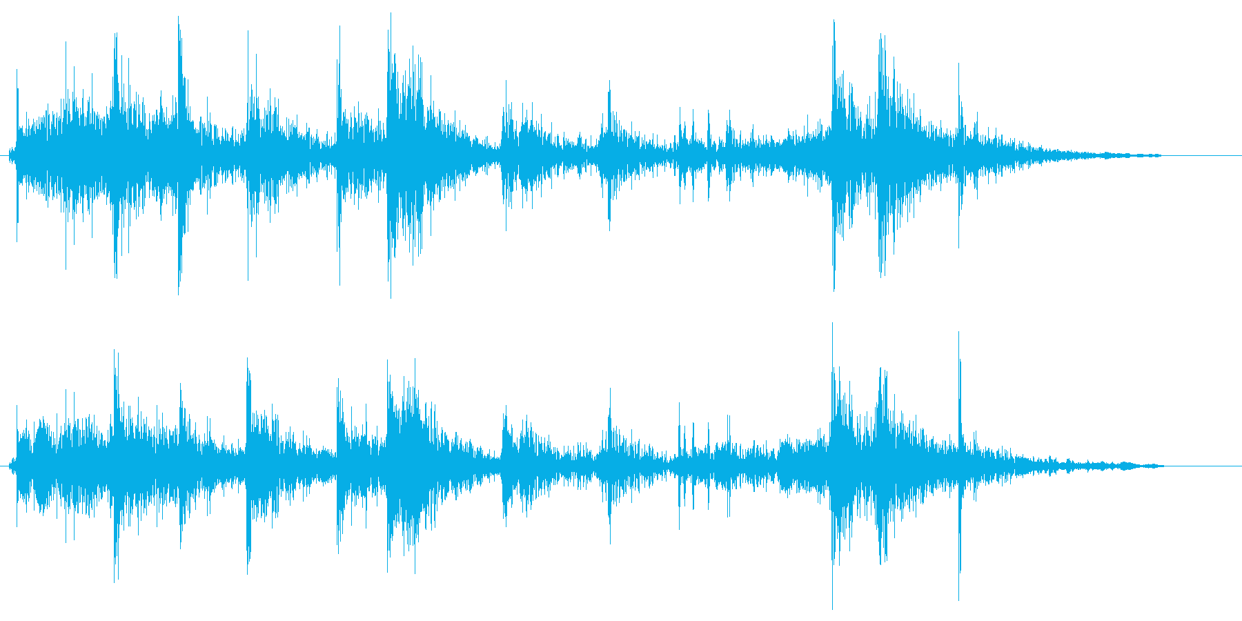 引き戸を閉める音(ショート)の再生済みの波形