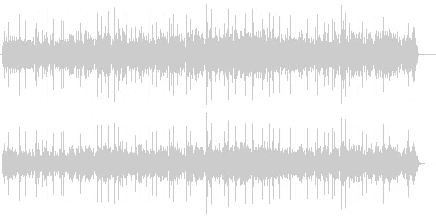 寒い冬をイメージした曲の未再生の波形