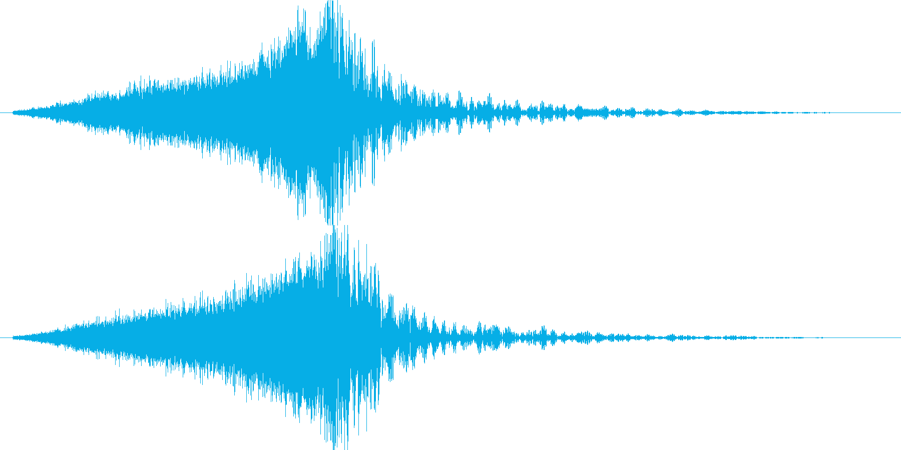 キーンドーン(金属的な音の後に爆発)の再生済みの波形