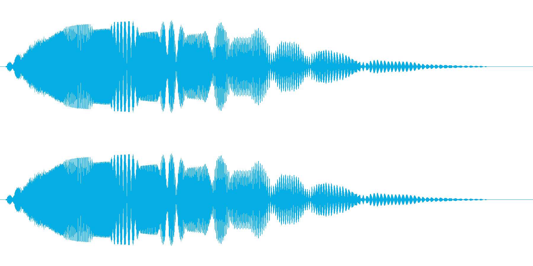 ピュゥ〜ン(宇宙・近未来を感じる効果音)の再生済みの波形