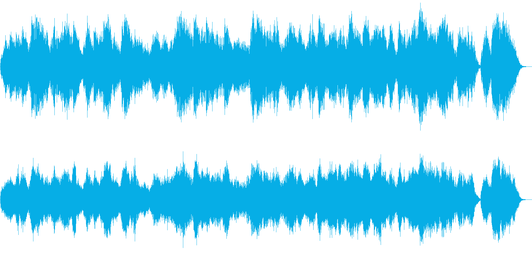 きらびやかな森のそよ風と虫の音の再生済みの波形