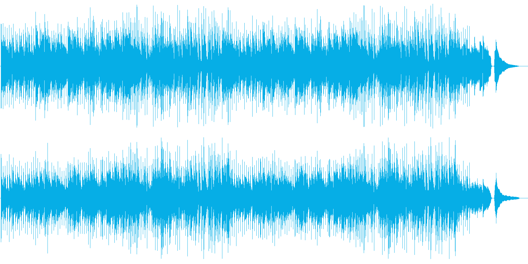 ほのぼのした雰囲気のポップスの再生済みの波形