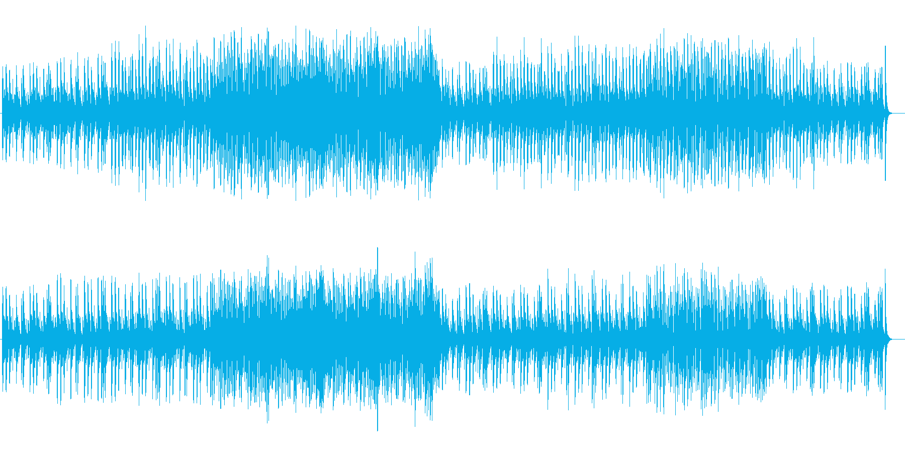可愛らしく弾む木琴シンセサイザー曲の再生済みの波形