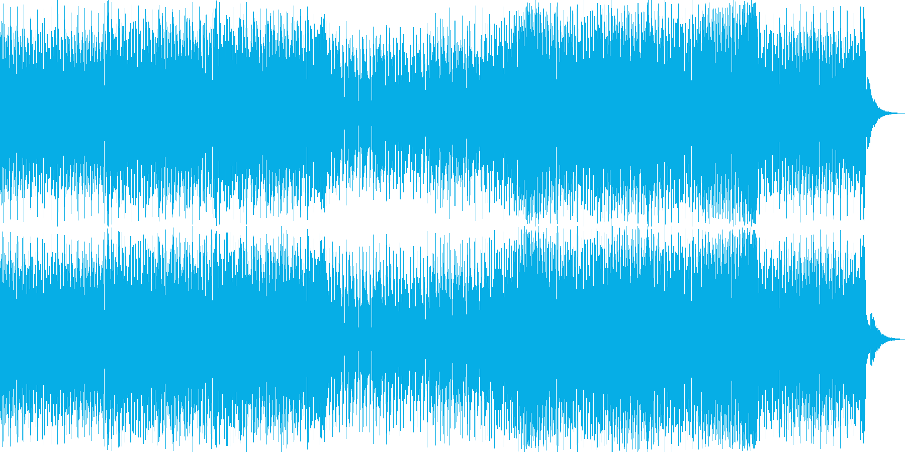 緊迫感のあるトランス風楽曲の再生済みの波形