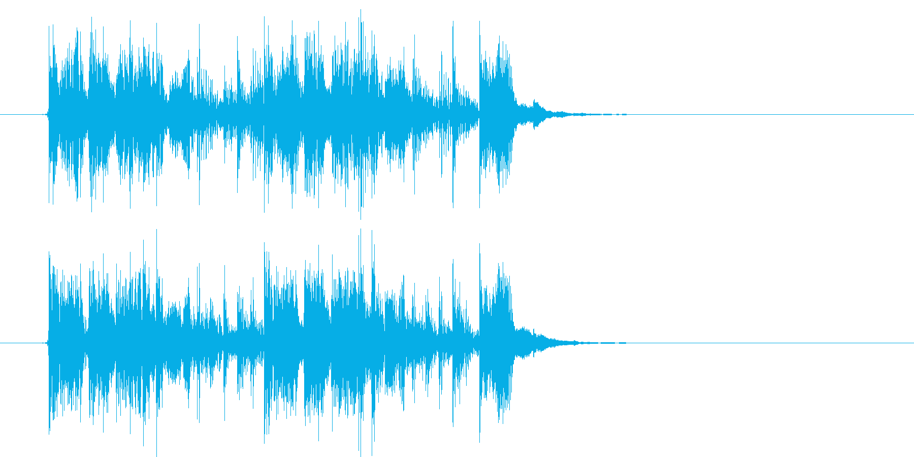 何かを追跡しているようなシンセ曲の再生済みの波形
