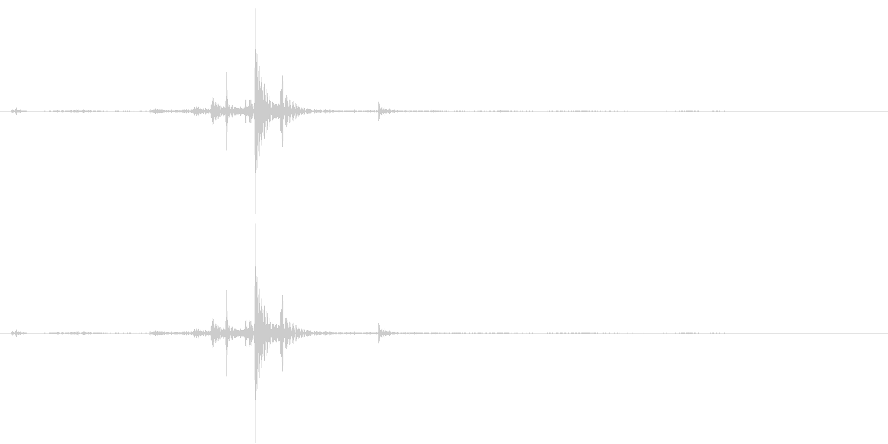 卵の殻が割れる音 噛む音の未再生の波形