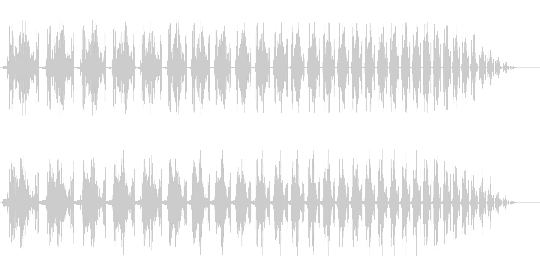コミカル(プロペラ旋回音のような効果音)の未再生の波形