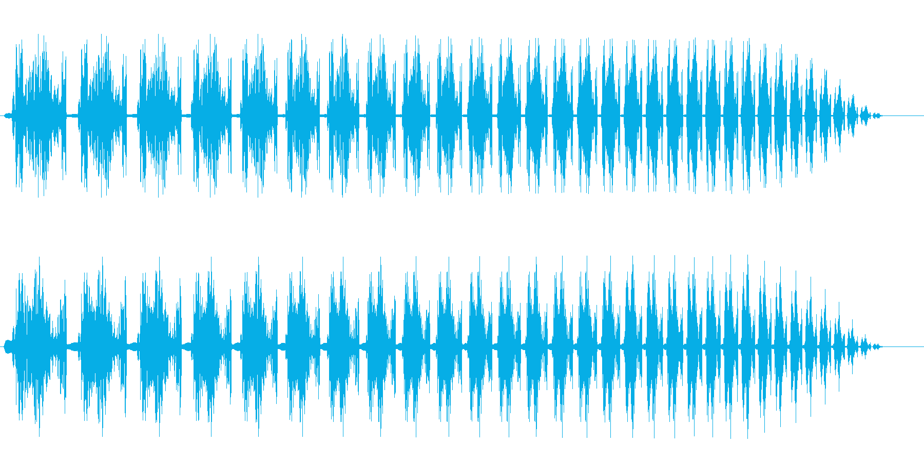 コミカル(プロペラ旋回音のような効果音)の再生済みの波形