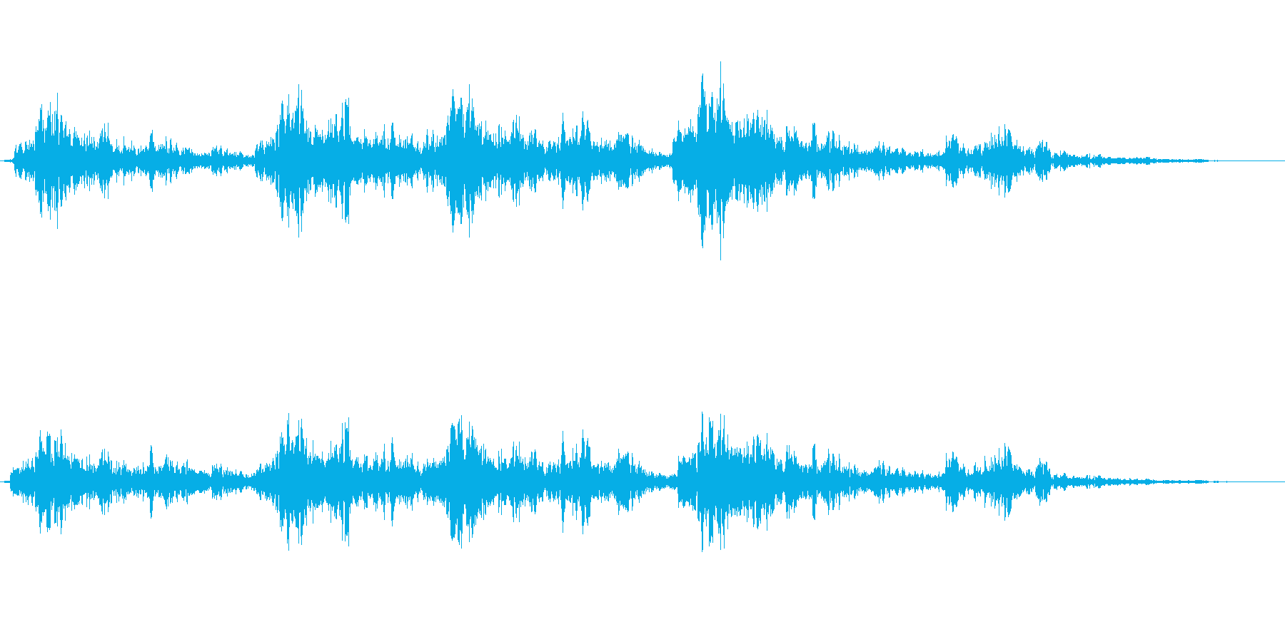 ドカーン(遠くで爆発している音)の再生済みの波形
