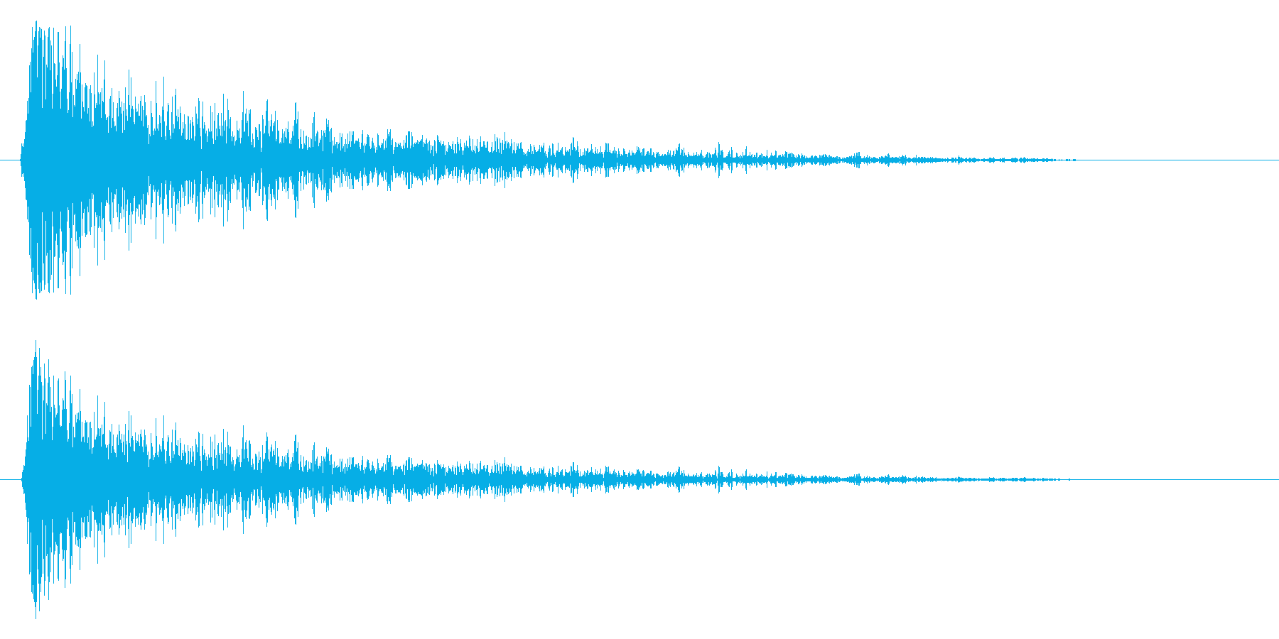 スネア音(短め・高音)の再生済みの波形