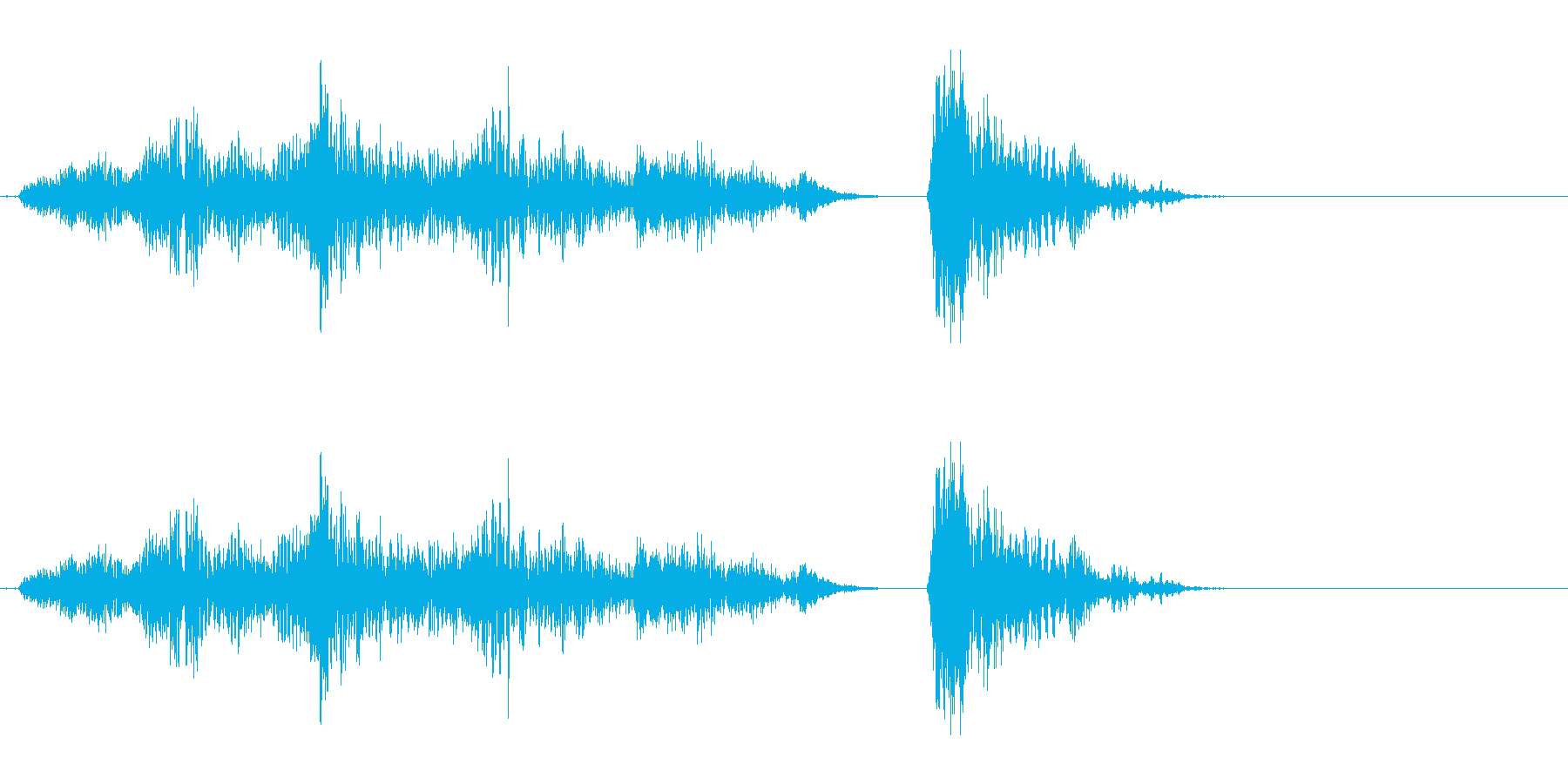 エレベーターの扉の閉める音の再生済みの波形