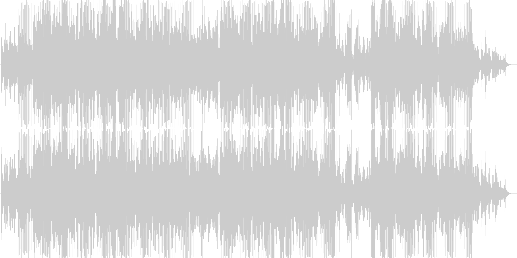 さわやかで明日へ希望に満ちた曲の未再生の波形