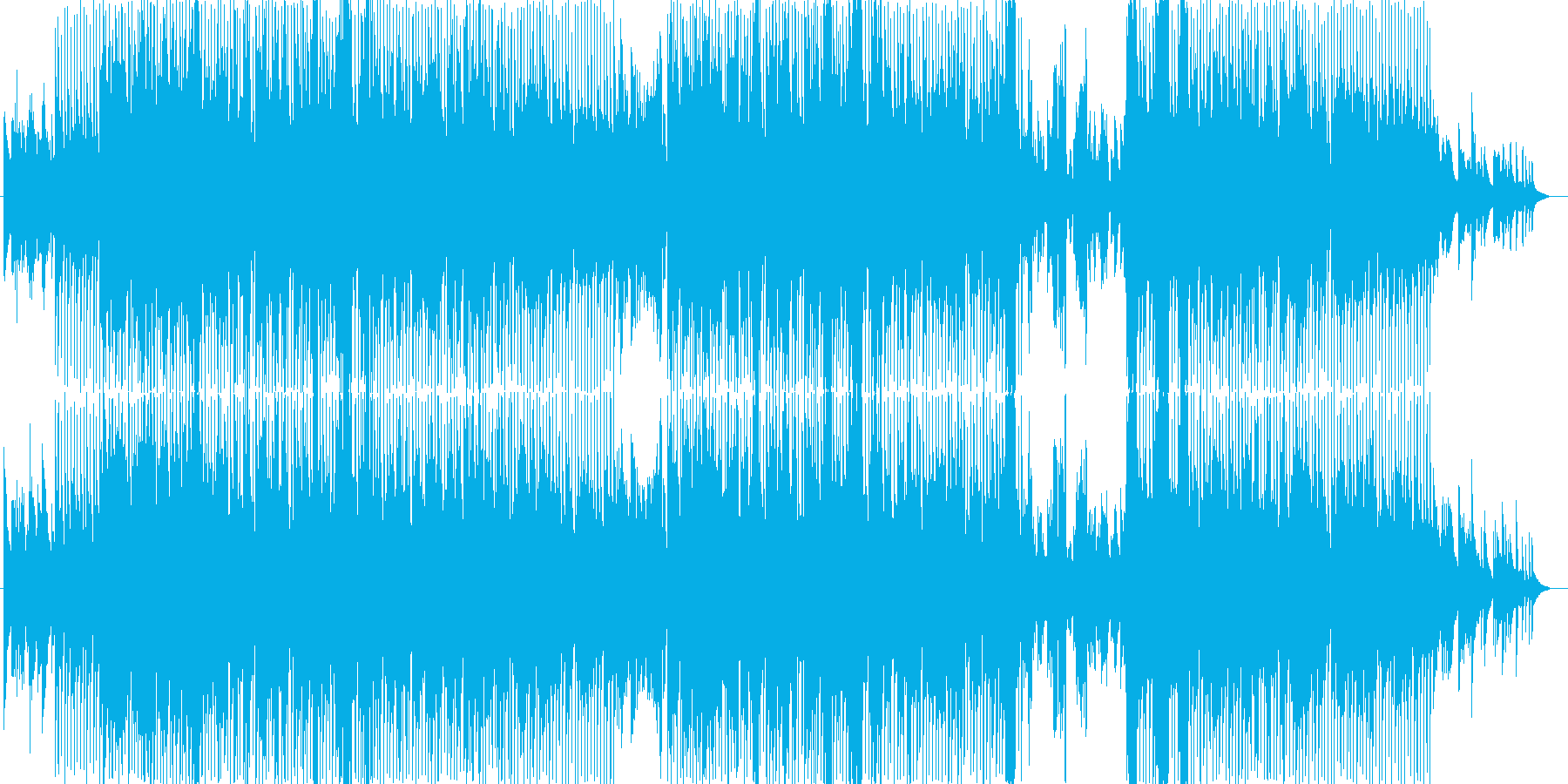 さわやかで明日へ希望に満ちた曲の再生済みの波形