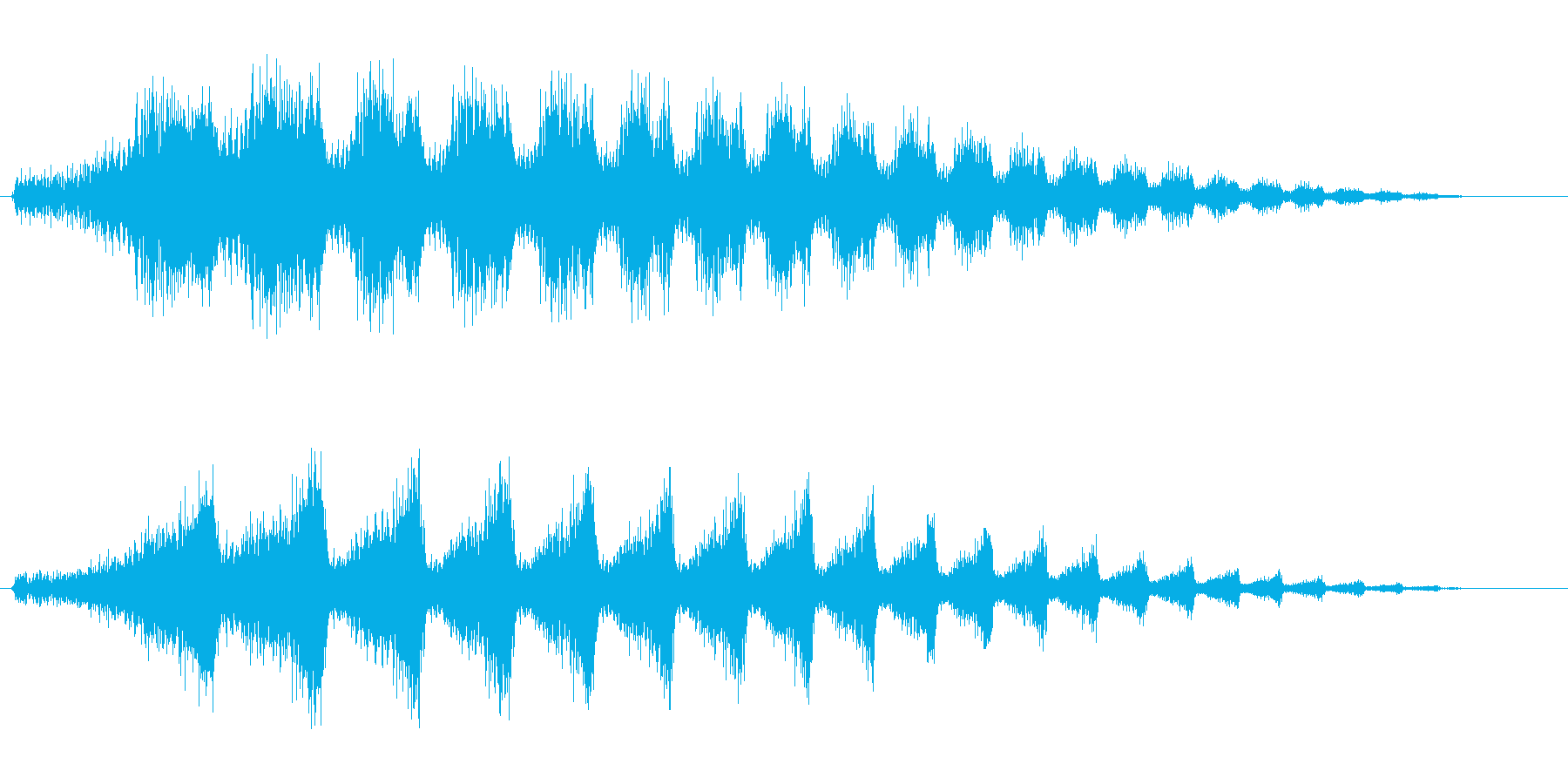 ワープする時のような音の再生済みの波形
