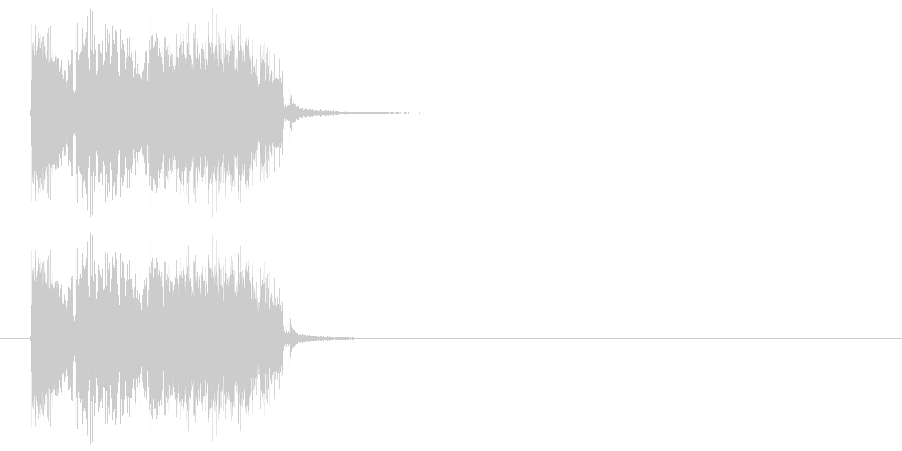 颯爽と駆け抜けるようなシンセ曲の未再生の波形