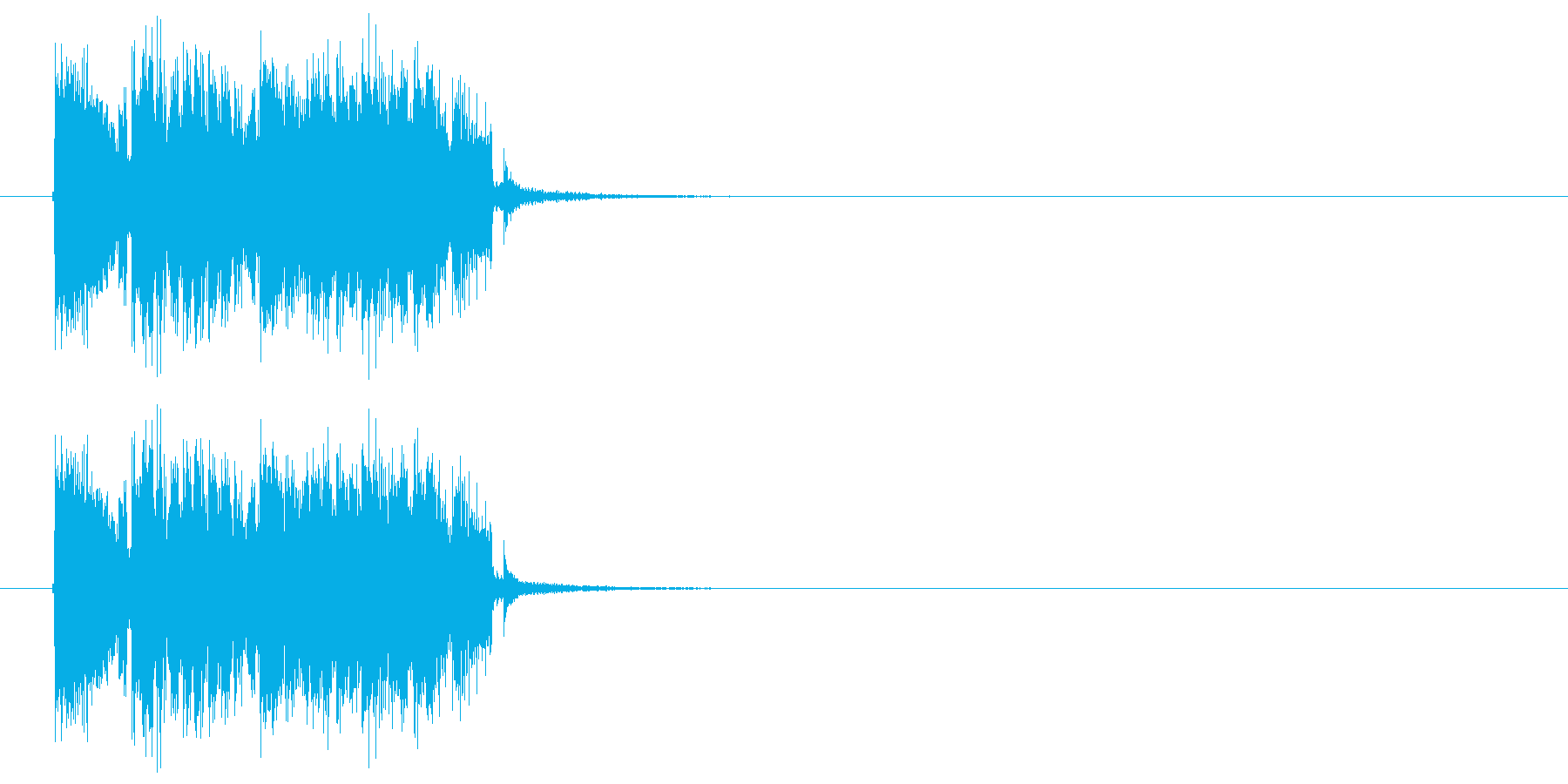 颯爽と駆け抜けるようなシンセ曲の再生済みの波形