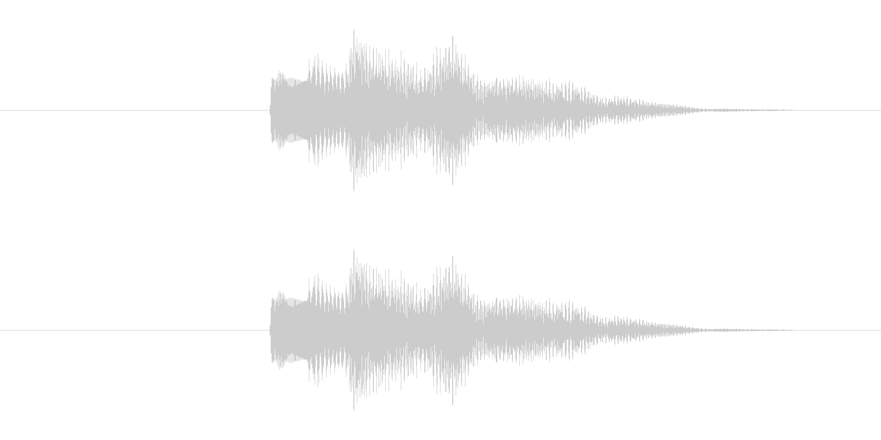 不安な音の響きのシステム効果音です。の未再生の波形