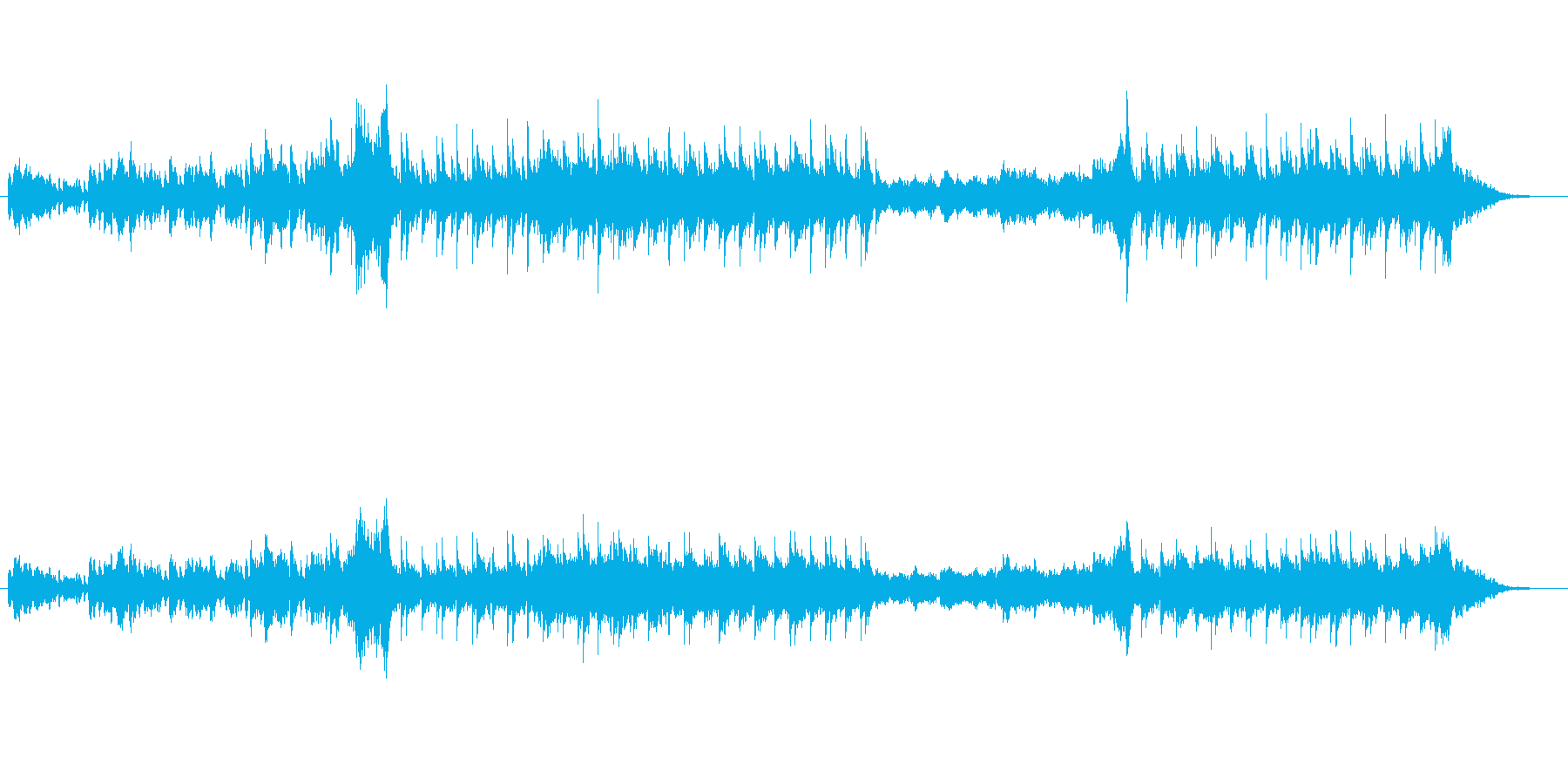 荘厳な雰囲気のクラシカルな曲ですの再生済みの波形