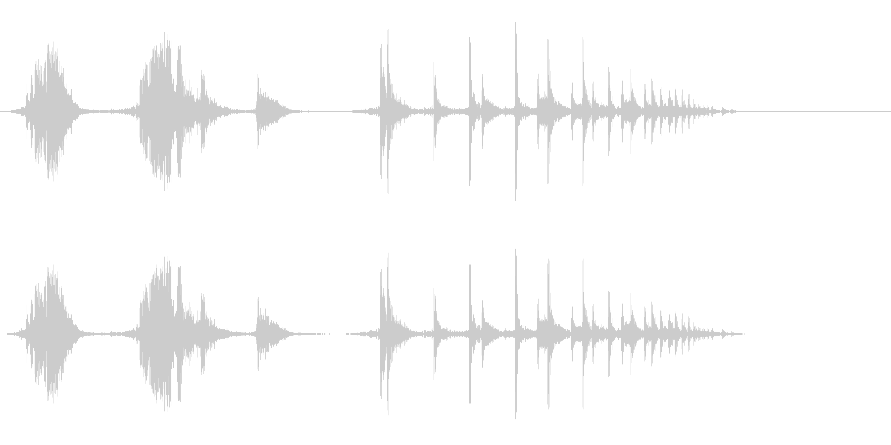 リロードしてから薬莢が落ちる音の未再生の波形