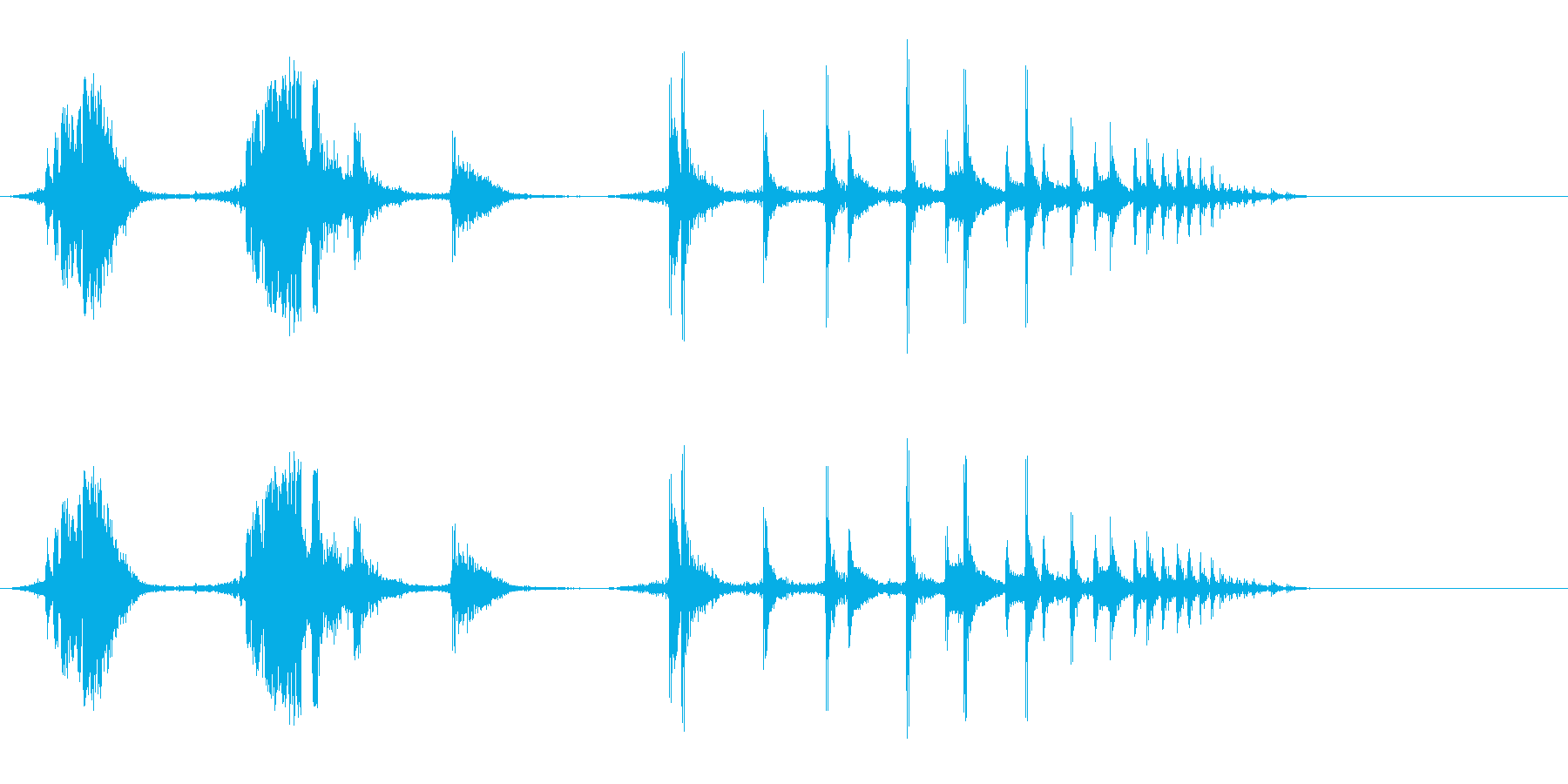 リロードしてから薬莢が落ちる音の再生済みの波形