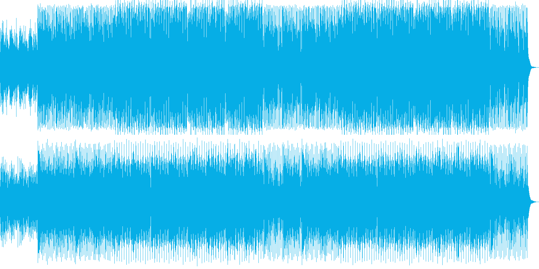 シリアスなシンセサイザーテクノ系EDMの再生済みの波形