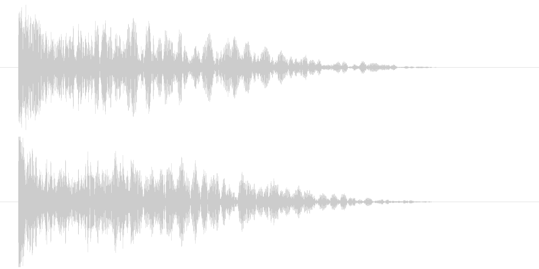 低音インパクトの未再生の波形