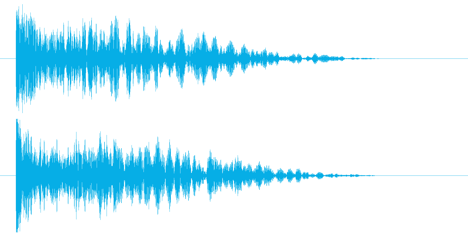 低音インパクトの再生済みの波形