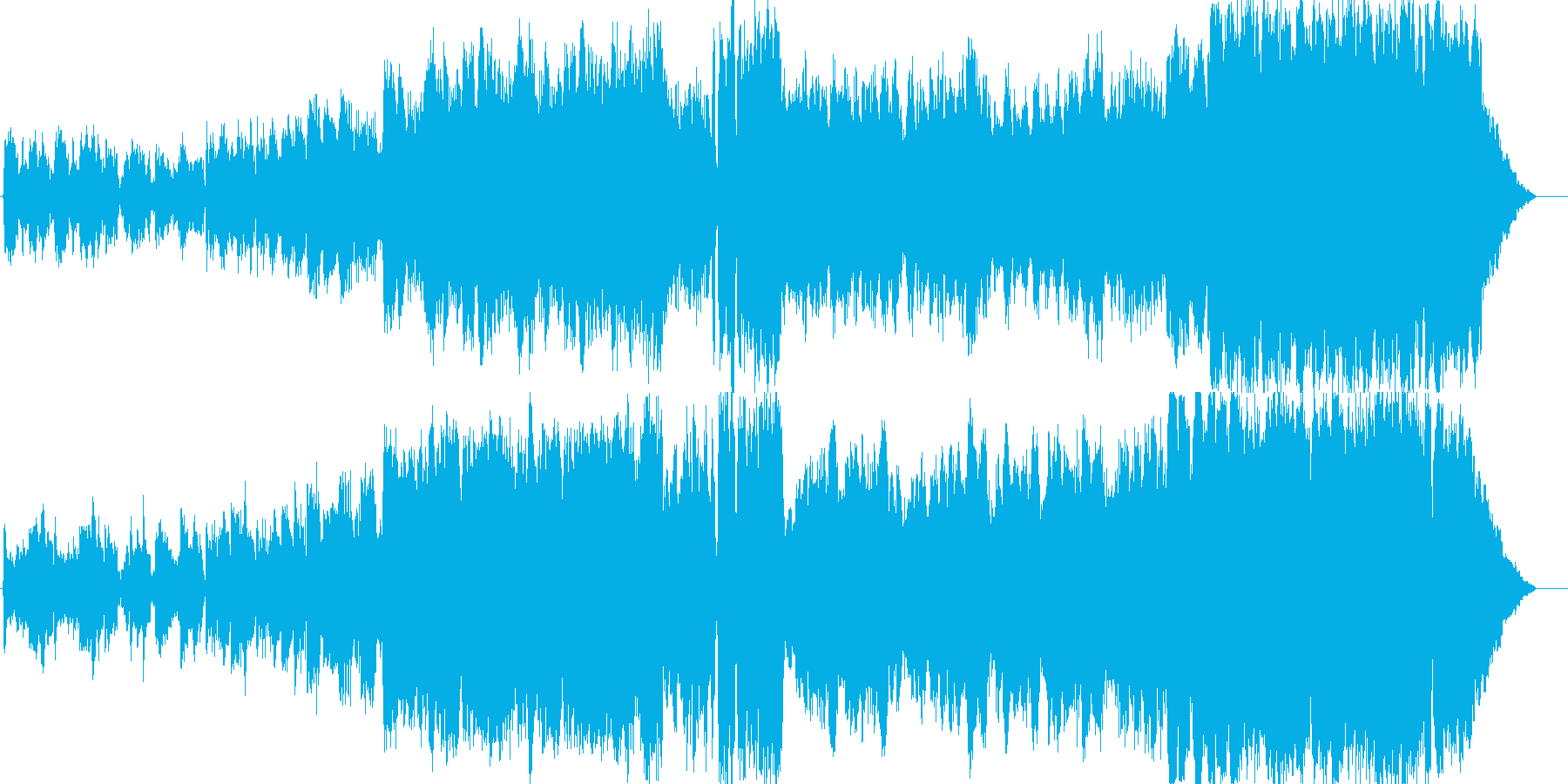 ゆったりとした和風曲の再生済みの波形