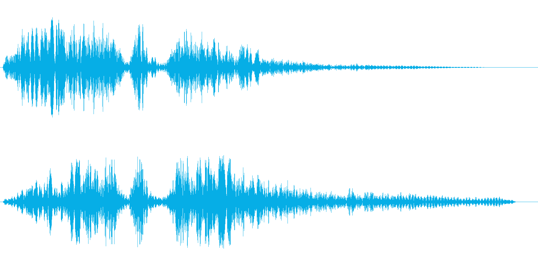 ゴーァビシューン(通過音)の再生済みの波形