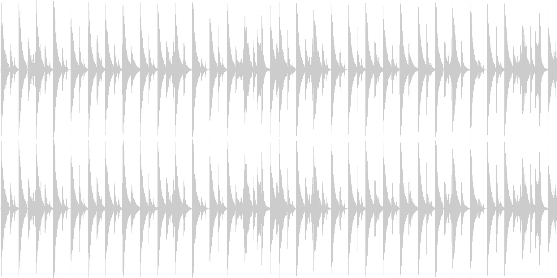 ハウスのリズムを基本にした楽曲です。の未再生の波形