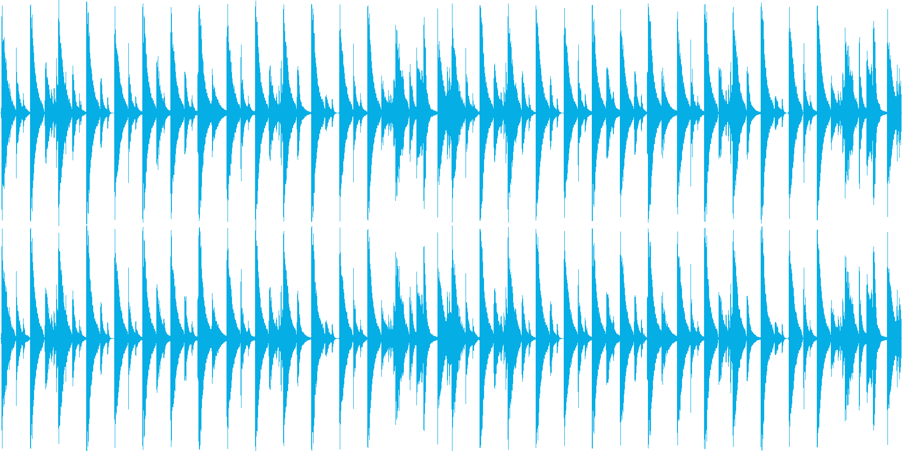 ハウスのリズムを基本にした楽曲です。の再生済みの波形