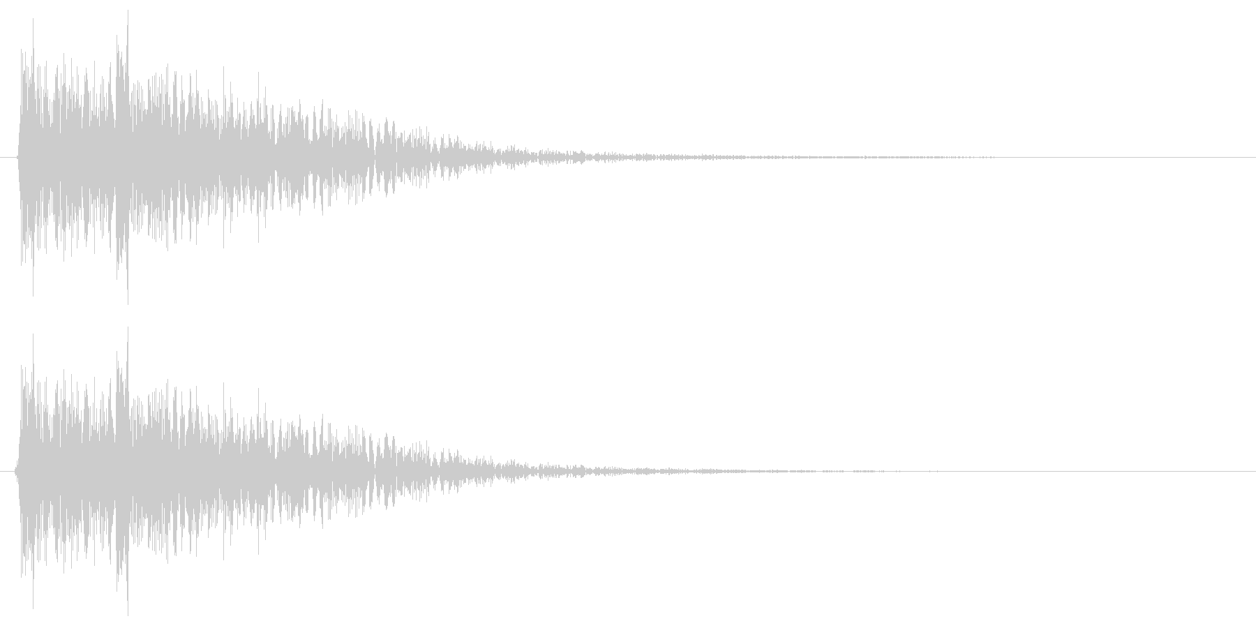 ポテン ピロン(クリアーな音質の効果音)の未再生の波形