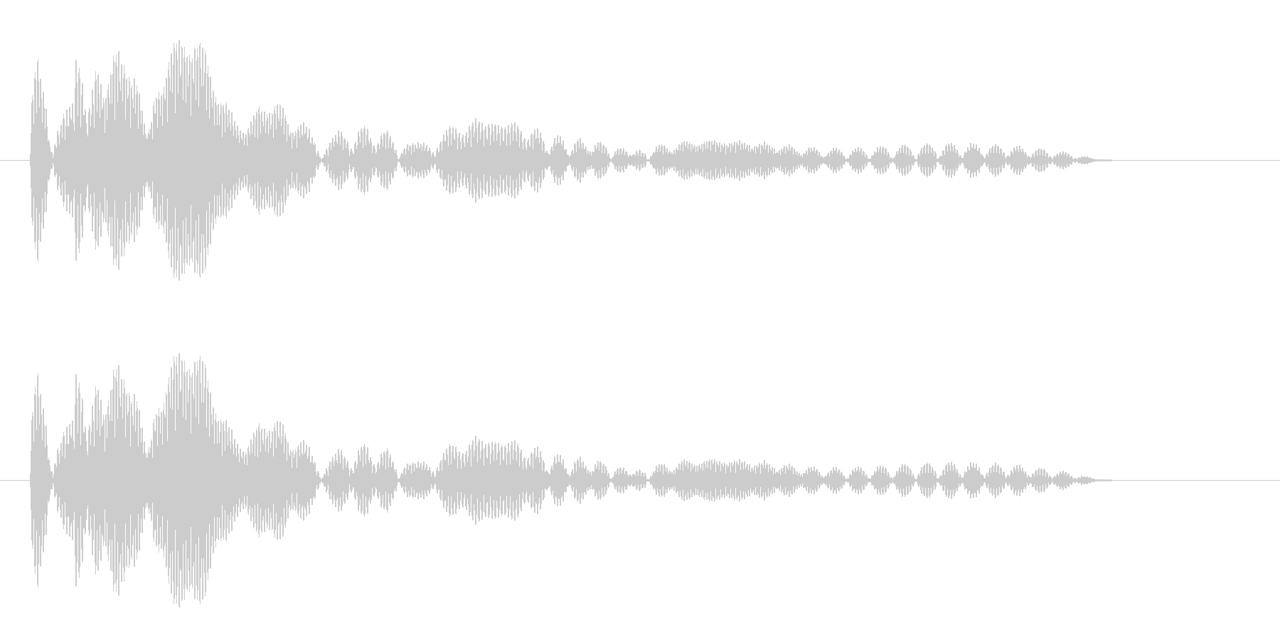 立体的に響く印象の音の未再生の波形