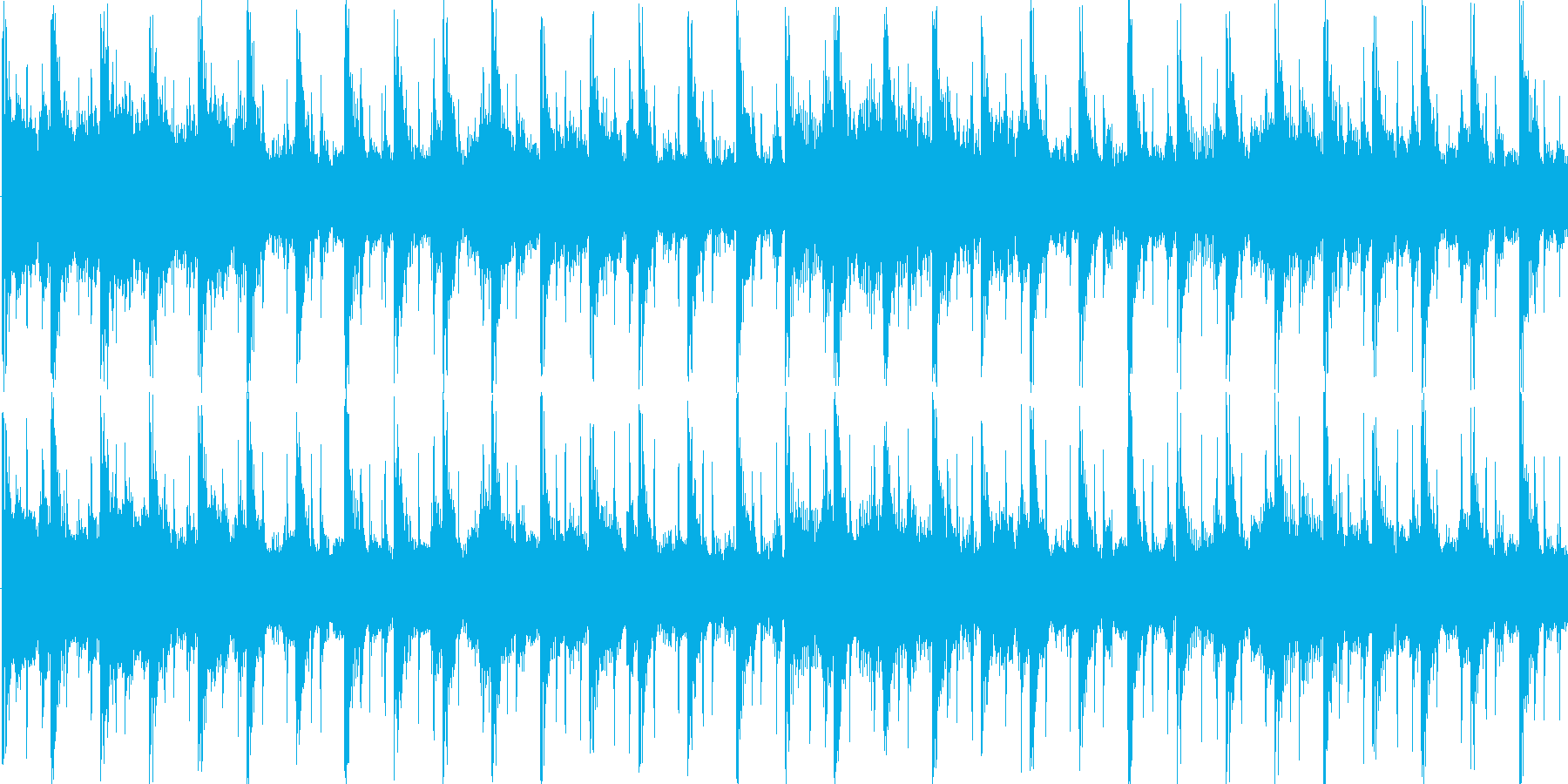リズムを強調した楽曲です。の再生済みの波形
